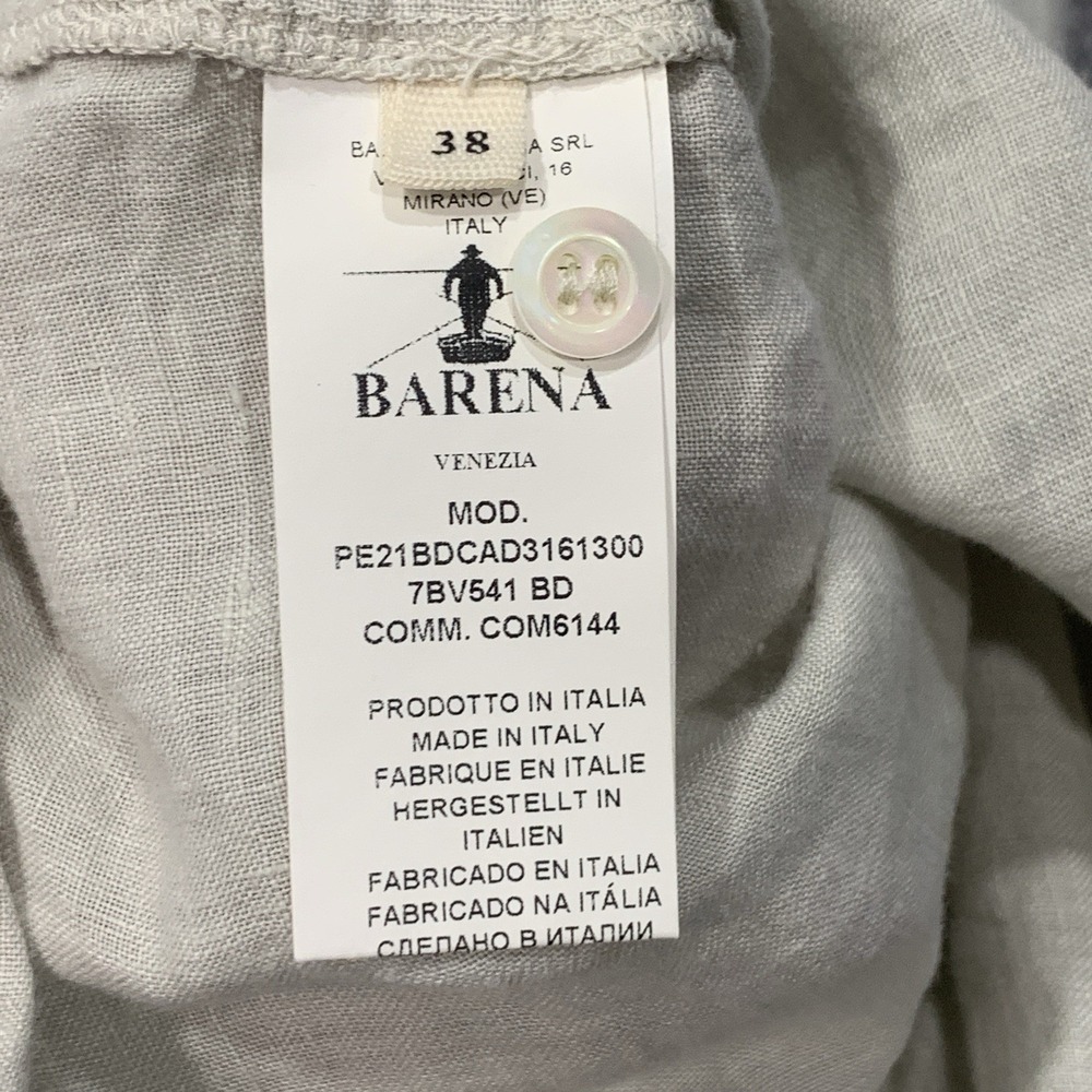 Barena Venezia Women's 100% Linen Shirt RELAXED FIT (ITALY Size 38) Size US 2 - Picture 8 of 15